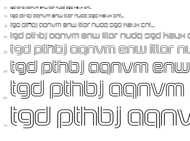 Incopins Clusters font waterfall